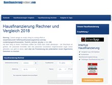 Tablet Screenshot of hausfinanzierungrechner.com